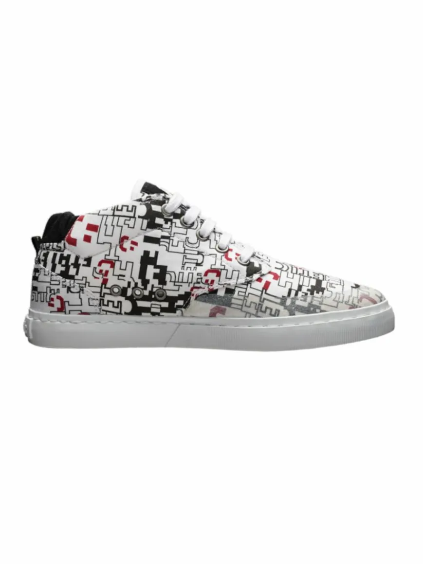 Ethletic Sneaker*Unisex Canvas Sneaker weiß gemustert