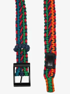 Carlo Colucci Gürtel*Unisex Flechtgürtel - De Jorio mehrfarbig bedruckt