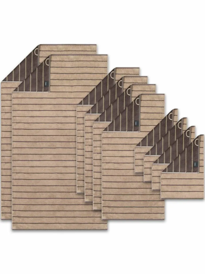 Cawö Heimtextilien*Unisex Handtuch 1er Pack, 10er Pack sand gestreift