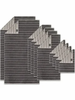 Cawö Heimtextilien*Unisex Handtuch 1er Pack, 10er Pack anthrazit gestreift