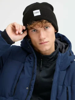 North Bend Mützen & Hüte*Unisex Strickmütze - NBLou schwarz bedruckt