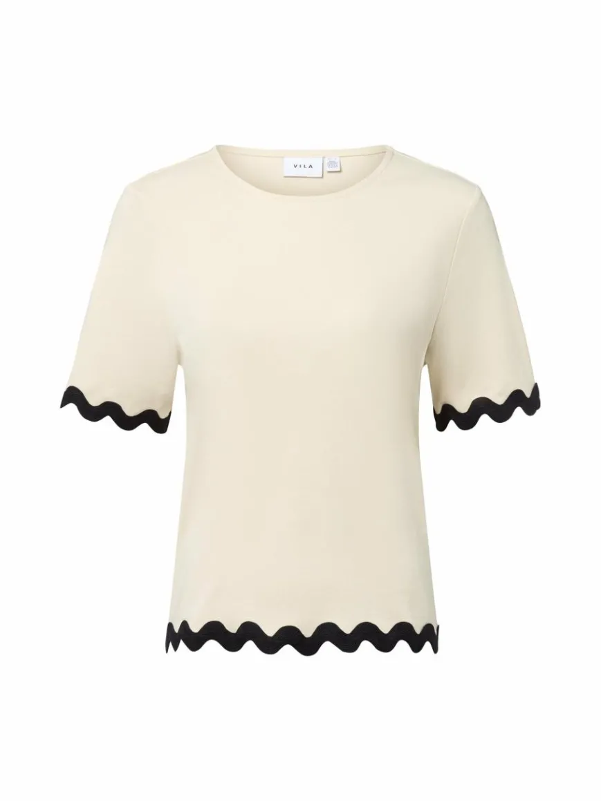 Vila Shirts & Tops*VICalisa sand schwarz uni